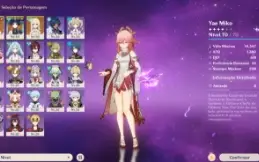Yae Miko + Kagura + Andarilho + Espinha Celestial + ...