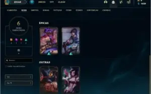 Conta prata 2 com 6 skins e 36 champs
