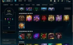 Conta prata 2 com 6 skins e 36 champs