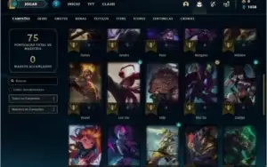 Conta prata 2 com 6 skins e 36 champs