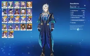 neuvillete+ bis, hutao + bis qiqi, dehya e mais 2 armas 5 st