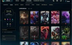 conta lol com todos os champs e skins raras