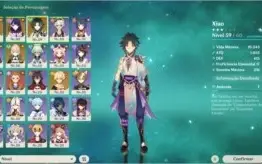AR44/ 5* XIAO, EULA, SHOGUN RAIDEN E LANÇA DE JADE PRIMITIVA