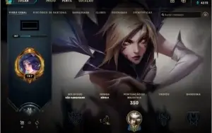 CONTA DE LOL UNRANKED COM MUITAS SKINS E CHAMPS