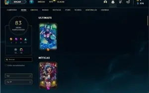 Conta Platina 4 com 94 Champs e 83 Skins + 4 Vitoriosas