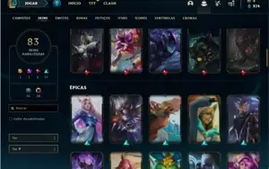 Conta Platina 4 com 94 Champs e 83 Skins + 4 Vitoriosas