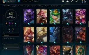 Conta Platina 4 com 94 Champs e 83 Skins + 4 Vitoriosas