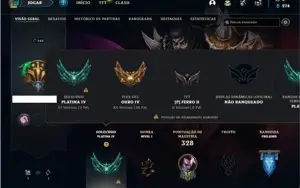 Conta Platina 4 com 94 Champs e 83 Skins + 4 Vitoriosas