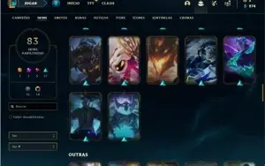 Conta Platina 4 com 94 Champs e 83 Skins + 4 Vitoriosas