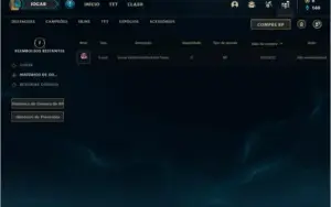 Conta unranked (ex platina) com 8 skins e 40 champs