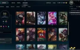 Conta Prata IV + Borda Gold + 92 Campeões + 20 Skin
