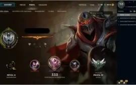 Conta Prata IV + Borda Gold + 92 Campeões + 20 Skin