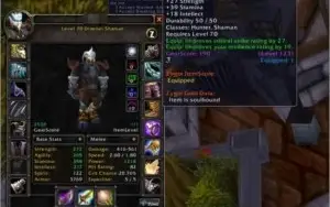 CONTA WOW CLASSIC shaman enhancement FULL BIS COM ITENS ROXO