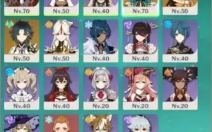 Genshin impact AR37 - Venti, Tartaglia e Xiao + Harpa Celest