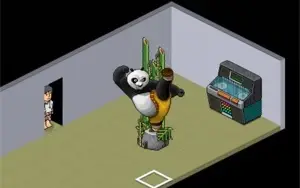 Conta HABBO com (Estátua do Chute de KungFu)