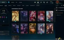 Conta Diamante 4, 42 campeões, 15 skins + 8 skins no espólio