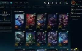 Conta Diamante 4, 42 campeões, 15 skins + 8 skins no espólio