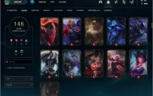 Conta platina 2 com TODOS os champs e 146 skins