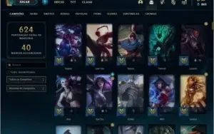 Conta platina 2 com TODOS os champs e 146 skins