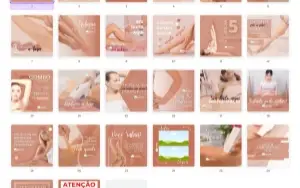 Pack Canva Depilação Vol 1 - 26 Artes Editáveis