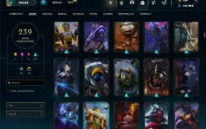 Ferro 4 com TODOS os champs e 239 Skins ( Mais de 50 Jogos )