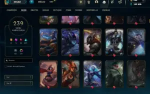 Ferro 4 com TODOS os champs e 239 Skins ( Mais de 50 Jogos )