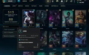 Ferro 4 com TODOS os champs e 239 Skins ( Mais de 50 Jogos )