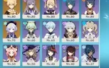 Conta Genshin Impact Ar56, f2p, personagens biuldados