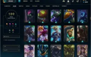 Conta ouro 4 com TODOS os champs, 189 skins e 1,6kk de riven