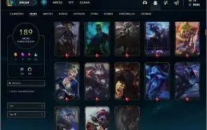 Conta ouro 4 com TODOS os champs, 189 skins e 1,6kk de riven