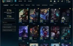 Conta ouro 4 com TODOS os champs, 189 skins e 1,6kk de riven