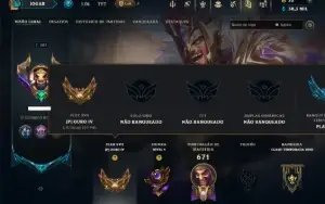 Unranked com TODOS os Champs e 142 Skins ( ADC / MID )