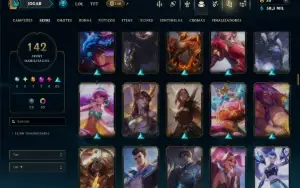 Unranked com TODOS os Champs e 142 Skins ( ADC / MID )