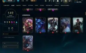 Unranked com TODOS os Champs e 142 Skins ( ADC / MID )