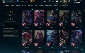 Unranked com TODOS os Champs e 142 Skins ( ADC / MID )