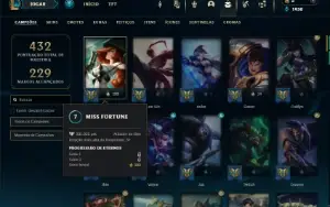 Prata 4 com 115 Champs e 100 Skins ( ADC / JG / TOP )