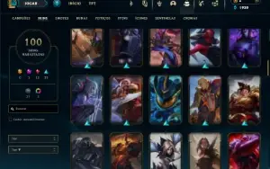 Prata 4 com 115 Champs e 100 Skins ( ADC / JG / TOP )