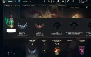 Prata 4 com 115 Champs e 100 Skins ( ADC / JG / TOP )