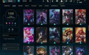 Prata 4 com 115 Champs e 100 Skins ( ADC / JG / TOP )