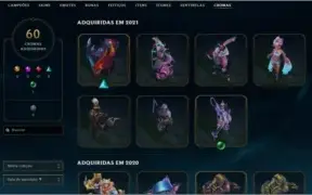 Conta LOL full champs + de 700 skins + Conta Valorant