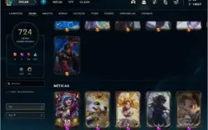Conta LOL full champs + de 700 skins + Conta Valorant
