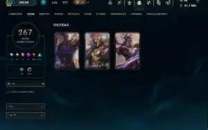 Ouro 2 com TODOS os Champs e 267 Skins +3 Prestigios