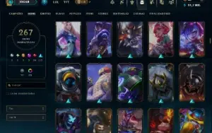 Ouro 2 com TODOS os Champs e 267 Skins +3 Prestigios