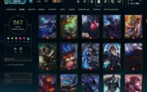 Ouro 2 com TODOS os Champs e 267 Skins +3 Prestigios