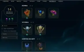 CONTA DESDE A S4 PLATINA IV, TODOS OS CAMPEÕES, 83 SKINS