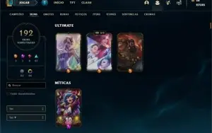 Conta prata 2 com TODOS os champs e 192 Skins + 106 Cromas