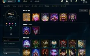 Conta prata 2 com TODOS os champs e 192 Skins + 106 Cromas