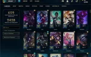 Conta prata 2 com TODOS os champs e 192 Skins + 106 Cromas