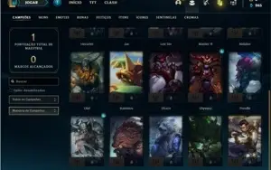 Conta bronze 3 com 20 champs e 1 skin