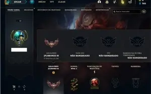 Conta bronze 3 com 20 champs e 1 skin